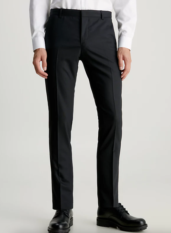 CALVIN KLEIN - STRETCH WOOL SLIM SUIT PANT - Dale