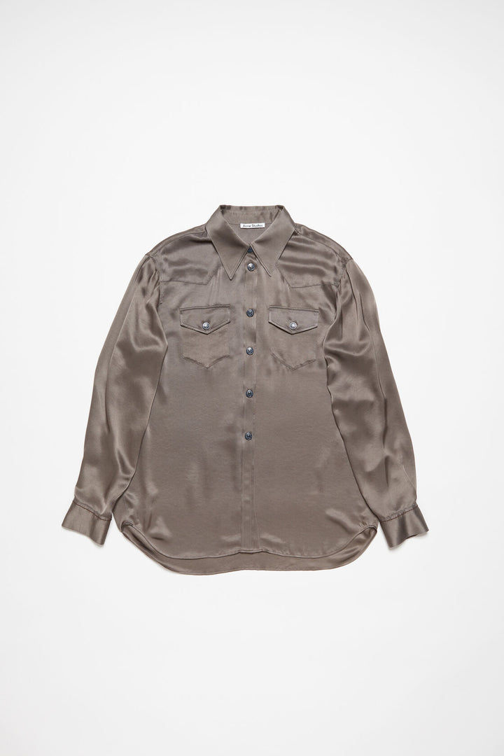 ACNE STUDIOS SATIN BUTTON-UP SHIRT - Dale