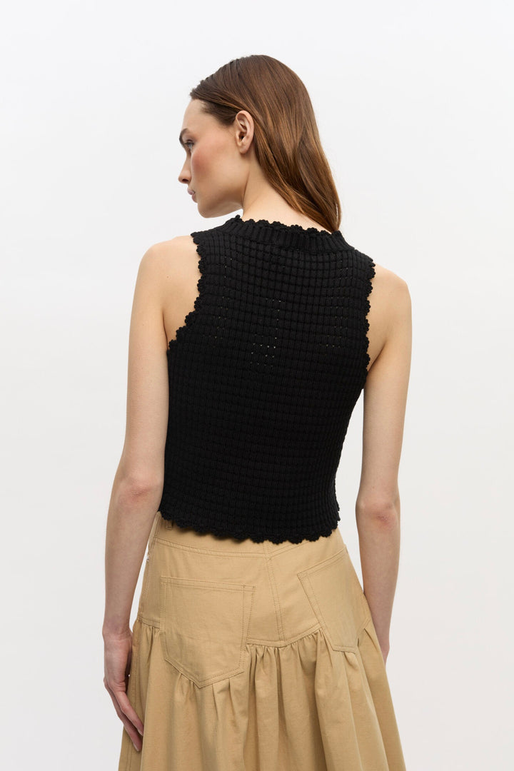 GANNI Textured Lace Top - Dale