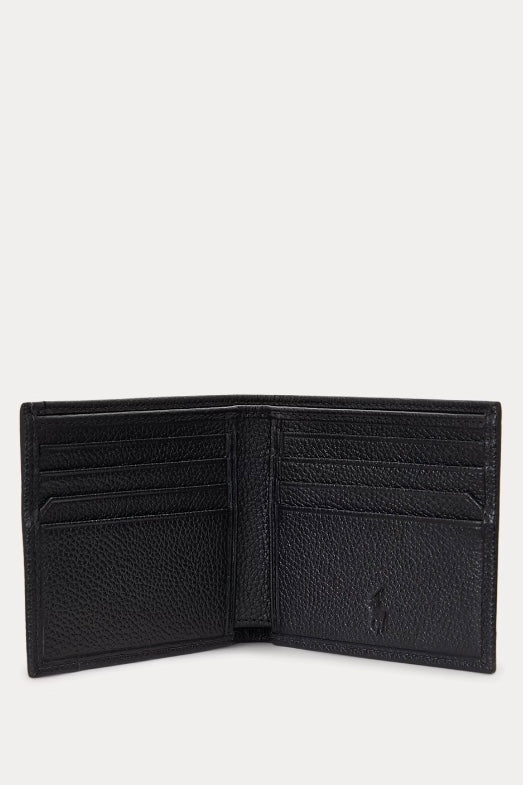 POLO RALPH LAUREN Pebbled Leather Wallet Black - Dale