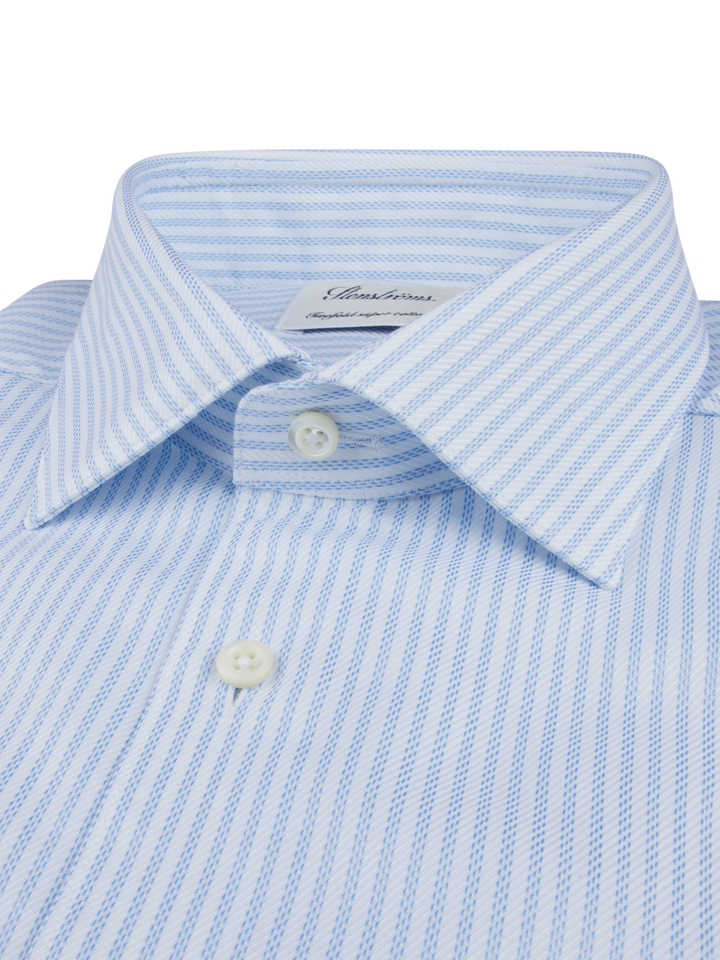 STENSTRÖMS Fitted Body Light Blue Stripe - Dale
