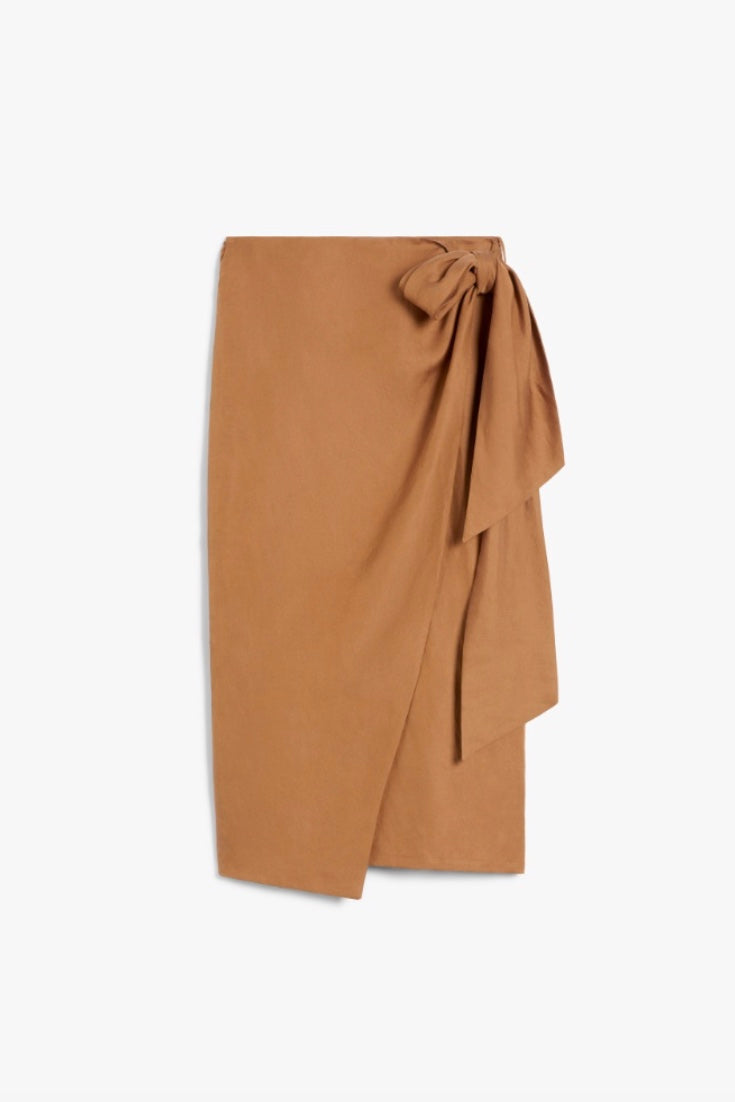 MAX MARA Tequila Linen and Silk Twill Skirt - Dale
