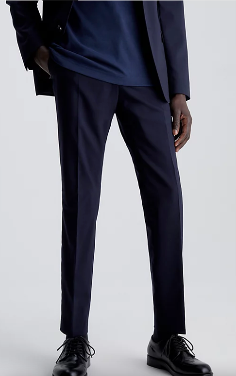 CALVIN KLEIN - STRETCH WOOL SLIM SUIT PANT - Dale