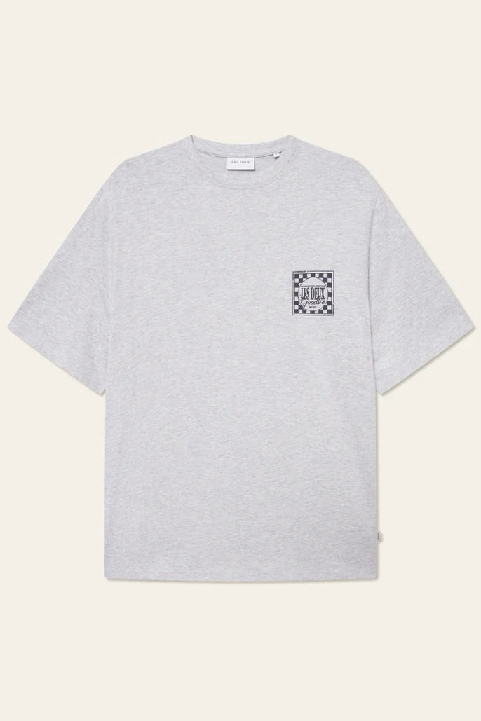 LES DEUX Goods T-Shirt Snow Melange - Dale