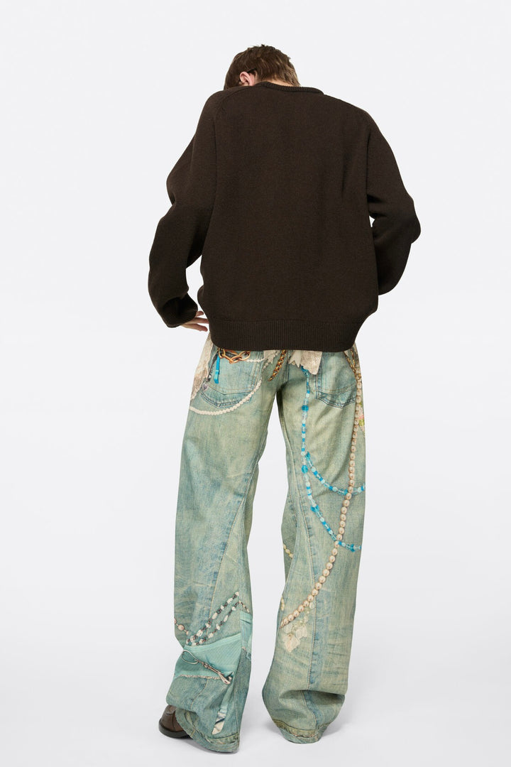 ACNE STUDIOS Wool V-Neck Sweater Dark Brown - Dale