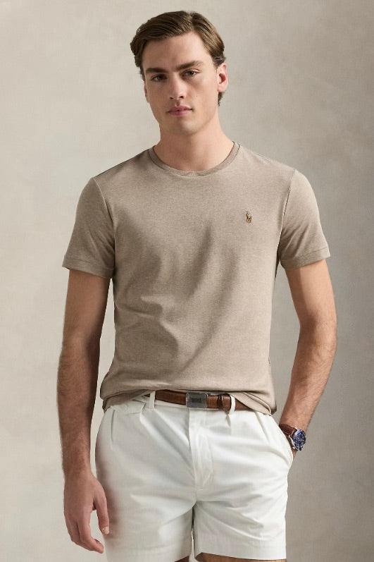 POLO RALPH LAUREN Custom Slim Fit Soft Cotton T-Shirt Adirondack Heather - Dale