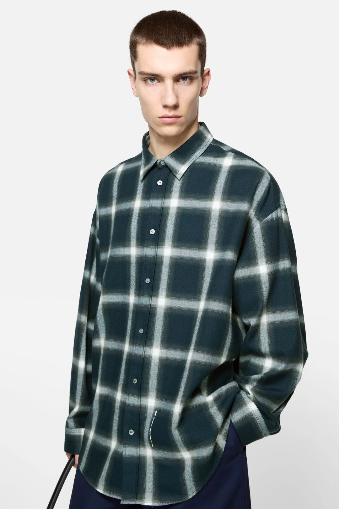 ACNE STUDIOS Button-Up Flannel Check Shirt - Dale