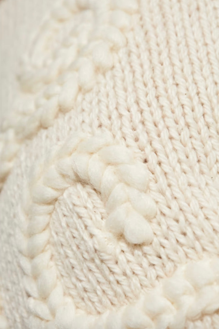 MONCLER Embroidered Logo Cotton Jumper Natural - Dale