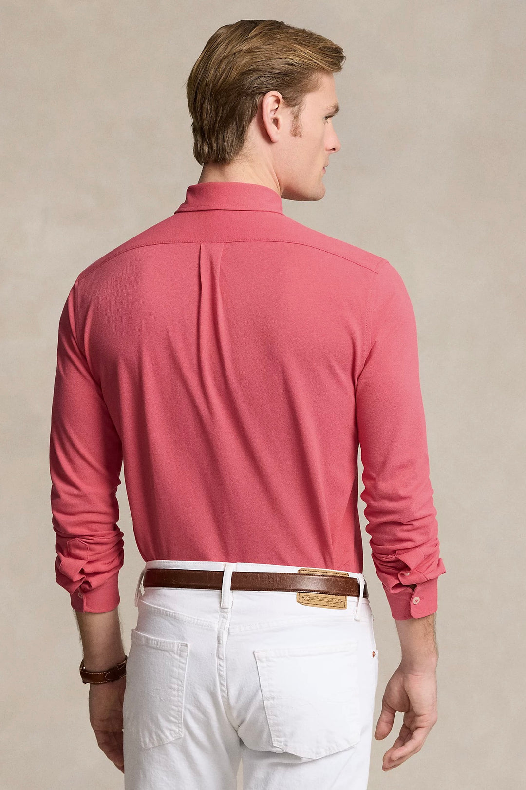 POLO RALPH LAUREN - Featherweight Mesh Shirt Pale Red - Dale