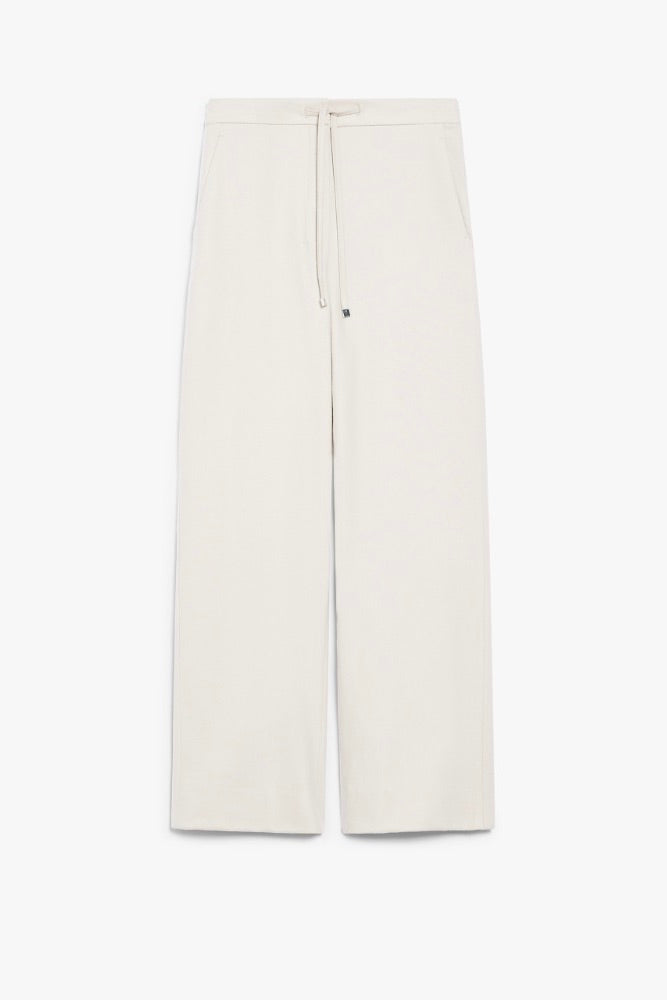 MAX MARA Floria Flannel jogging trousers Ecru - Dale