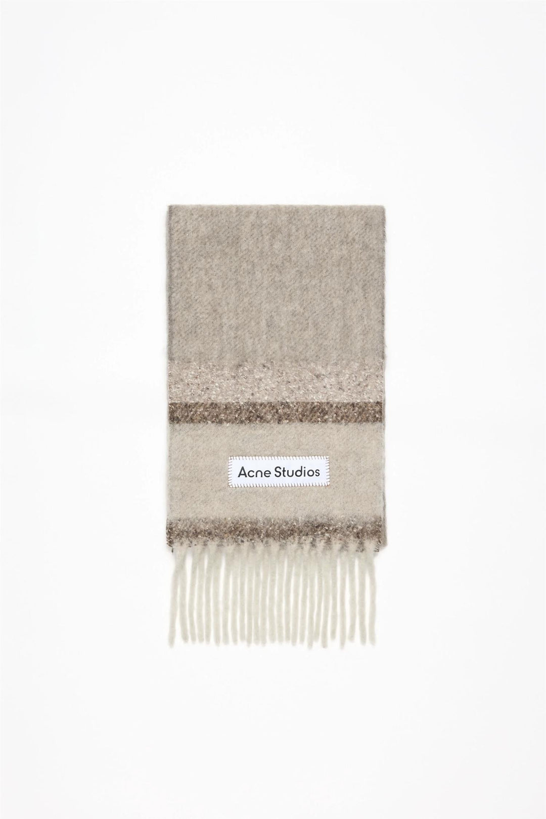 ACNE STUDIOS Fringed Scarf Logo Blue/Green - Dale