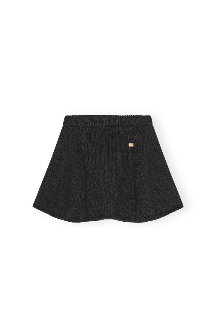 GANNI Chunky Wool Mix Mini Skirt - Dale