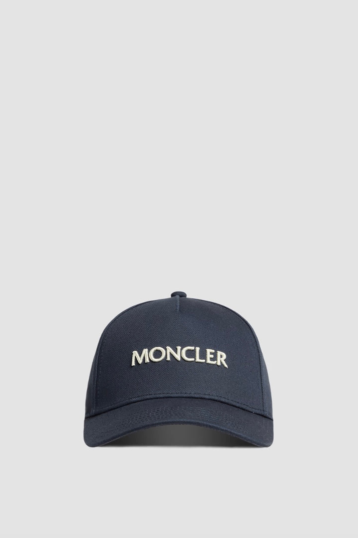 MONCLER Embroidered Logo Gabardine Baseball Cap Navy - Dale