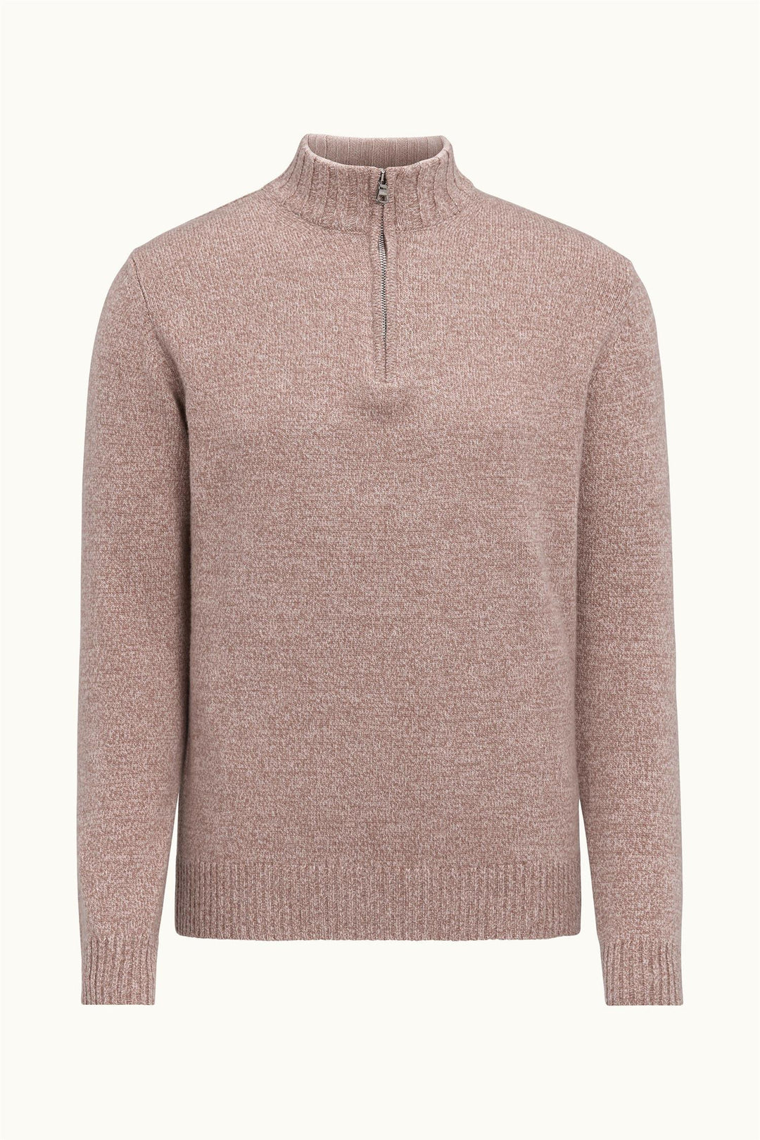 OSCAR JACOBSON Paul Half Zip Faded Pink - Dale
