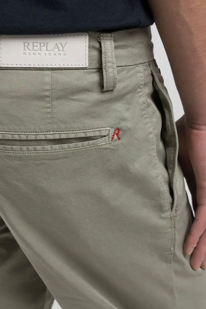 REPLAY Benni Hyperflex Chino Jeans Light Sage Green - Dale
