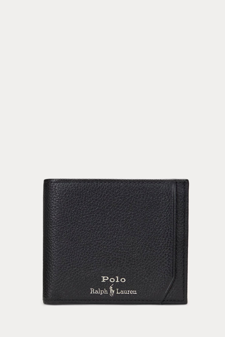 POLO RALPH LAUREN Pebbled Leather Wallet Black - Dale