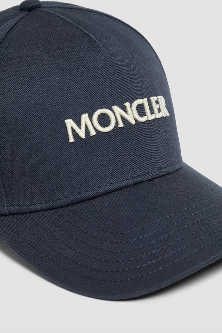 MONCLER Embroidered Logo Gabardine Baseball Cap Navy - Dale