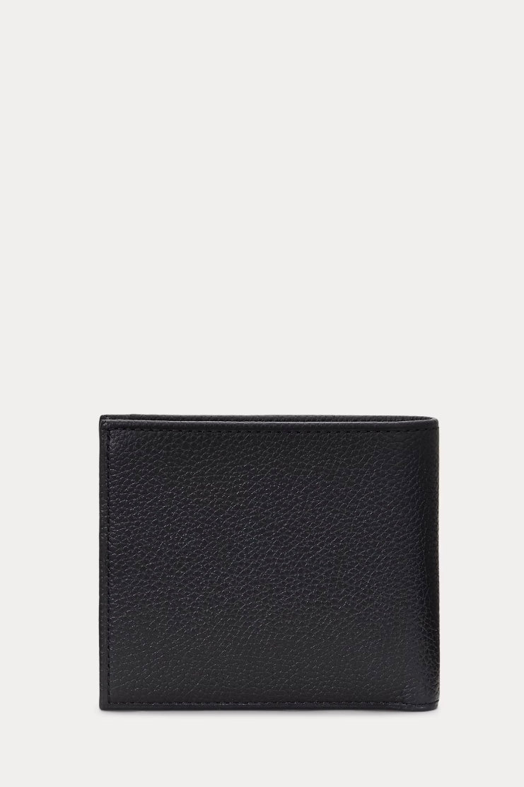 POLO RALPH LAUREN Pebbled Leather Wallet Black - Dale