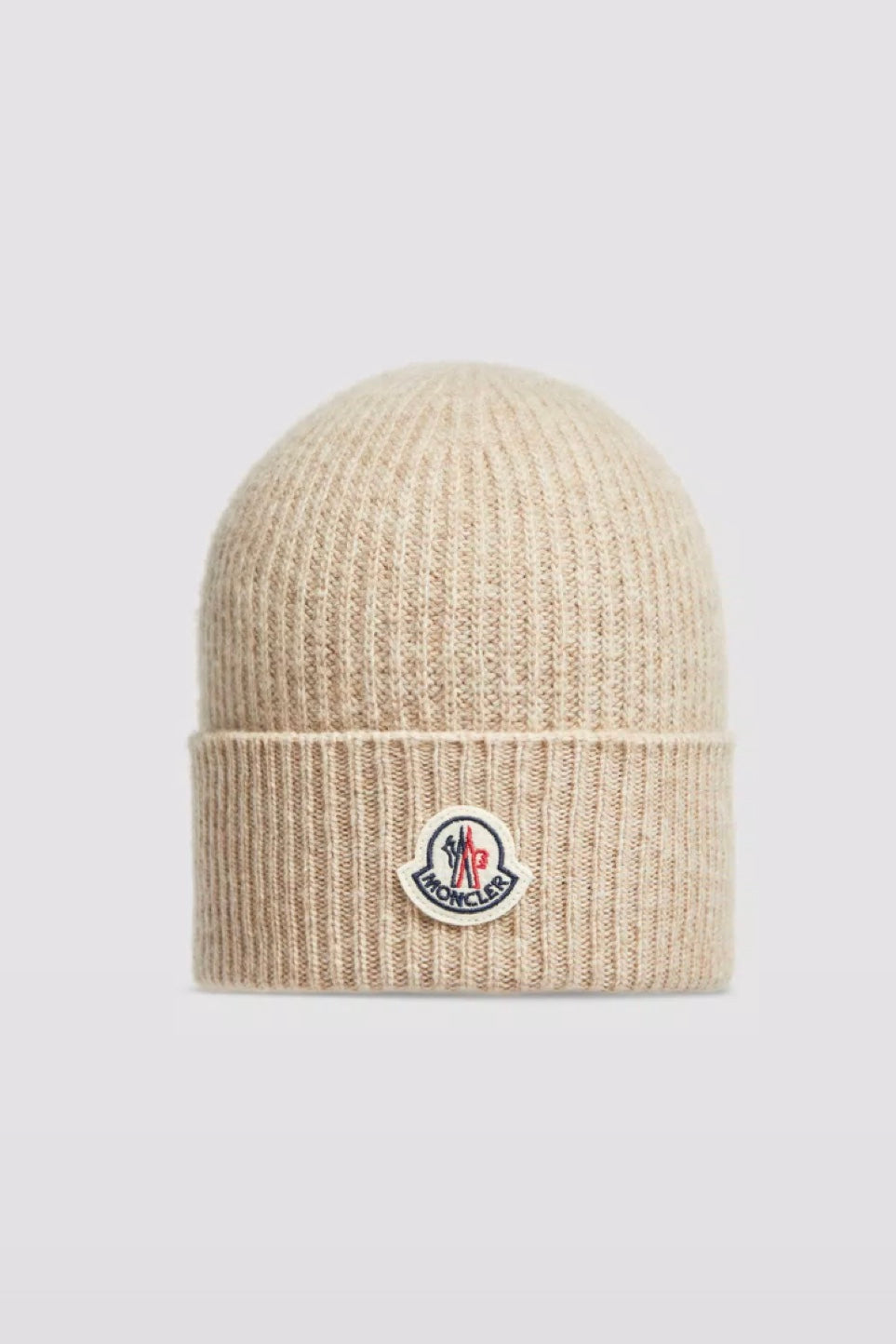 MONCLER Cashmere Blend Beanie Light Beige Dale