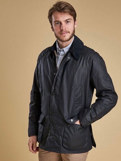 BARBOUR Ashby Waxed Jacket Navy - Dale