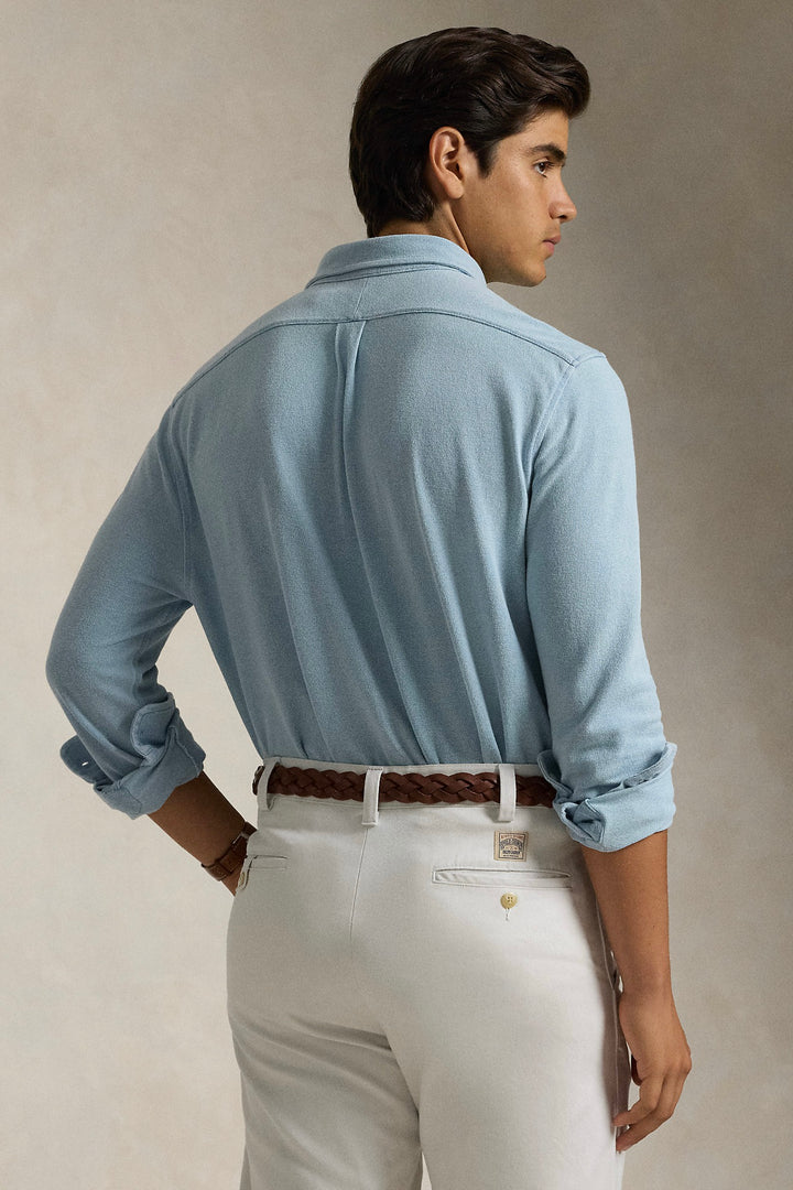 POLO RALPH LAUREN Indigo-Dyed Mesh Knit Shirt - Dale