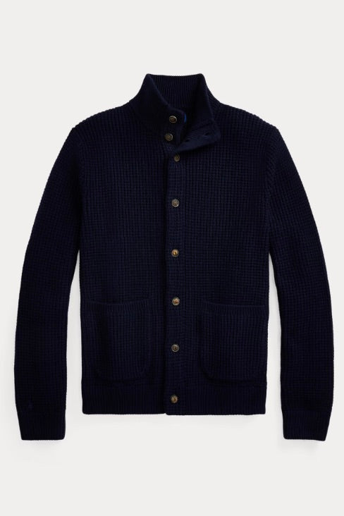 POLO RALPH LAUREN Waffle-Knit Wool-Cotton Cardigan - Dale