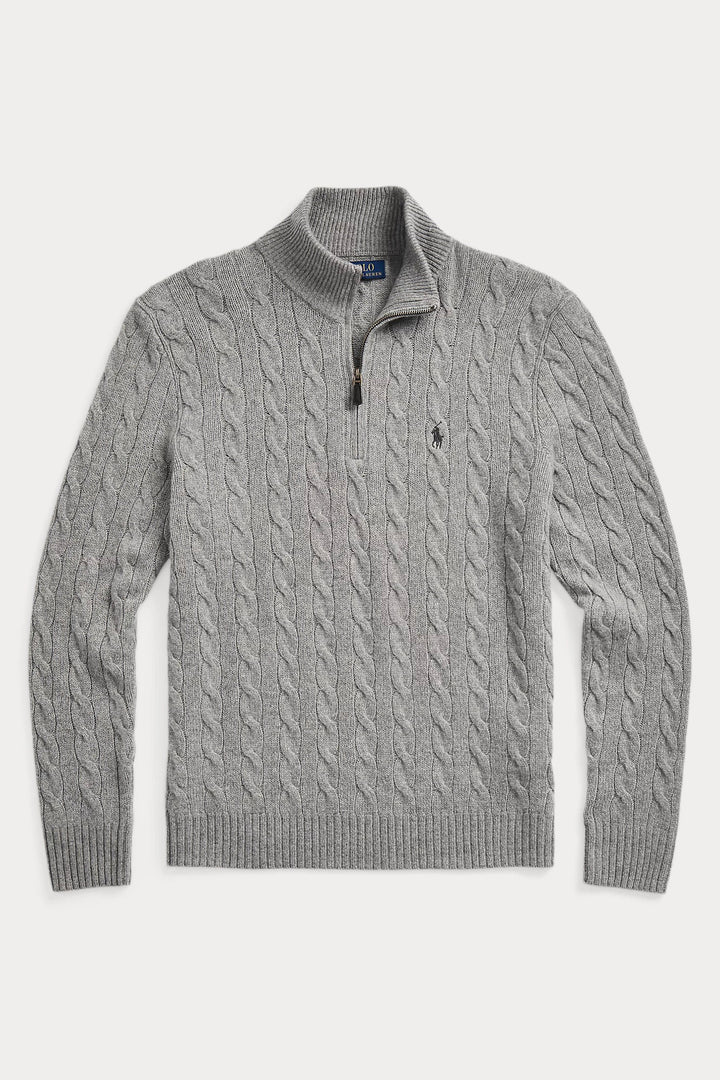 POLO RALPH LAUREN Cable-Knit Wool-Cashmere Jumper Fawn Grey Heather - Dale