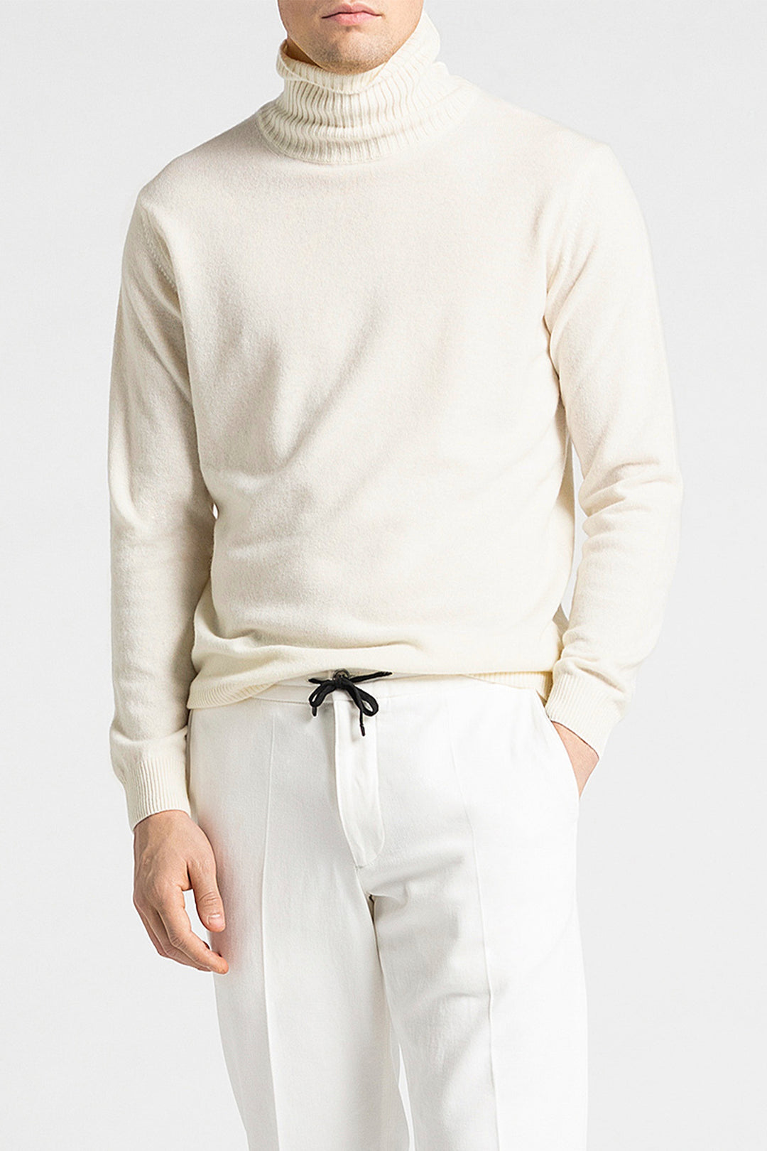 OSCAR JACOBSON Salim Rollneck White Shell - Dale