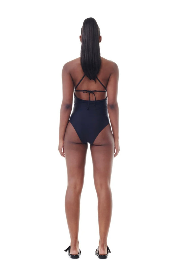 GANNI Graphic Tie String Swimsuit - Dale