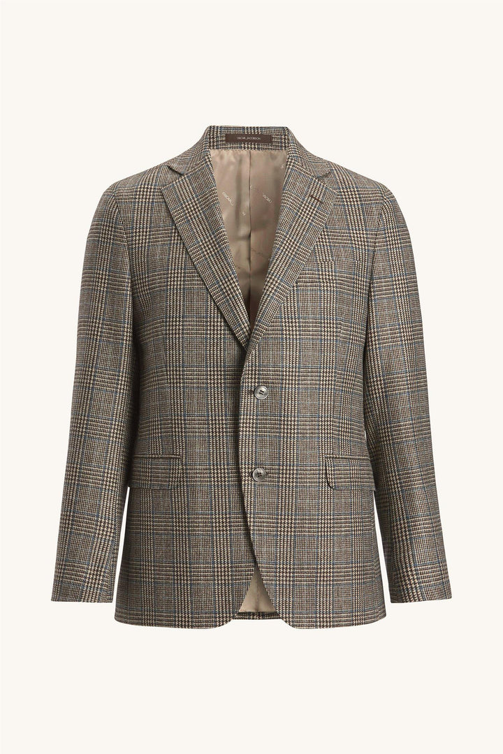 OSCAR JACOBSON Fogerty Check Blazer Beige - Dale