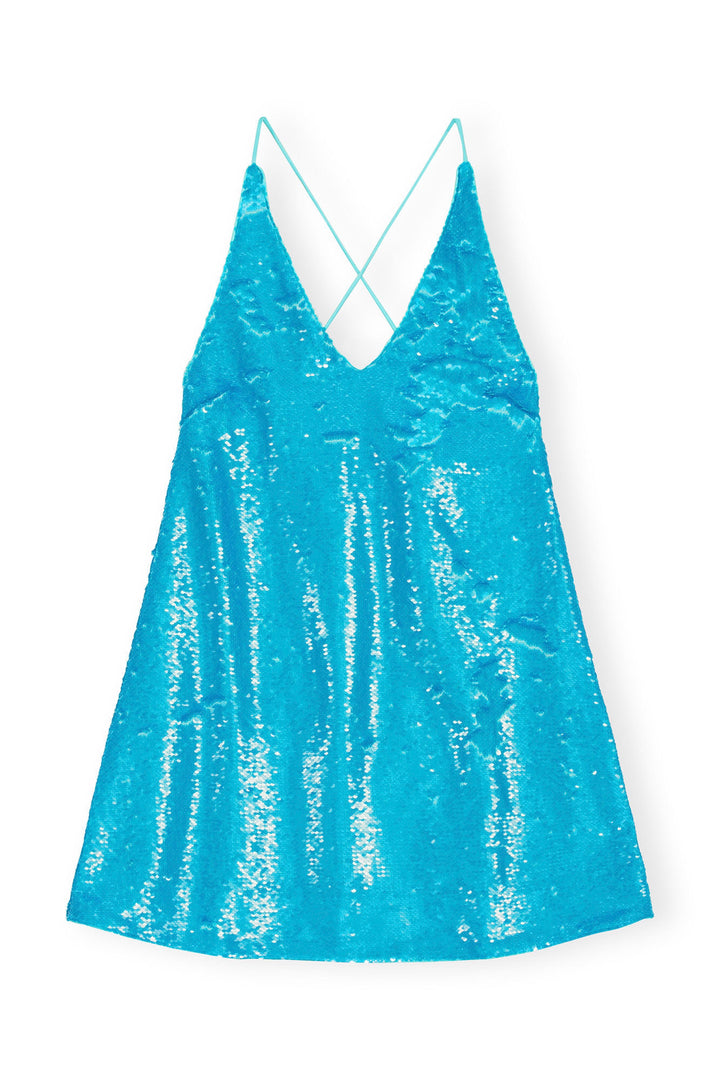 GANNI Sequins Strap Mini Dress - Dale