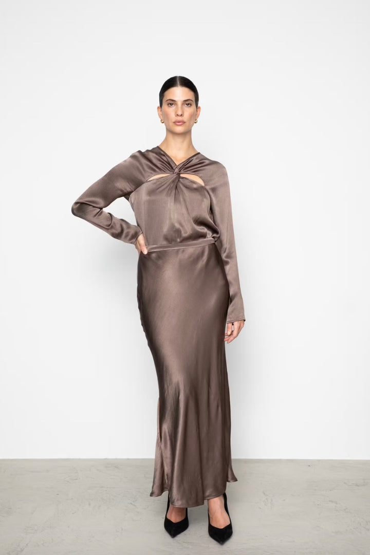 CAMILLA PIHL Hyro Skirt Dark Taupe - Dale