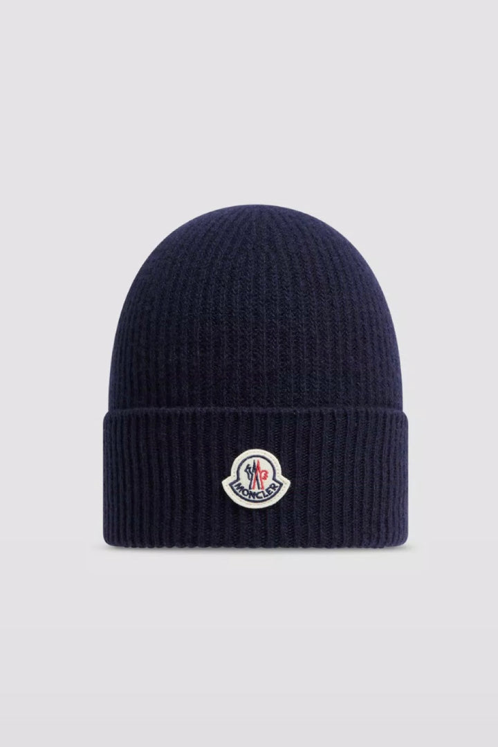 MONCLER Cashmere Blend Beanie Navy - Dale
