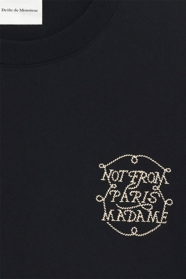 Drôle de Monsieur Le Tshirt Slogan Tresses Black - Dale
