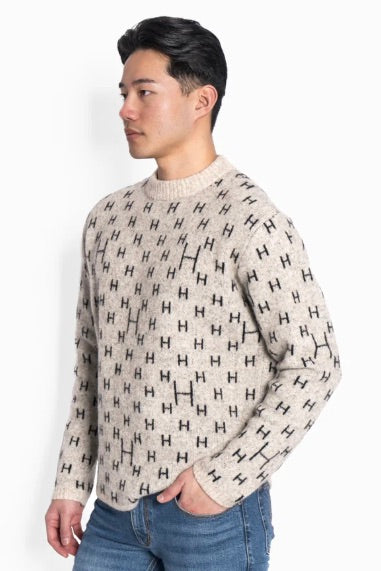 HEST Frank Sweater Grey Melange - Dale