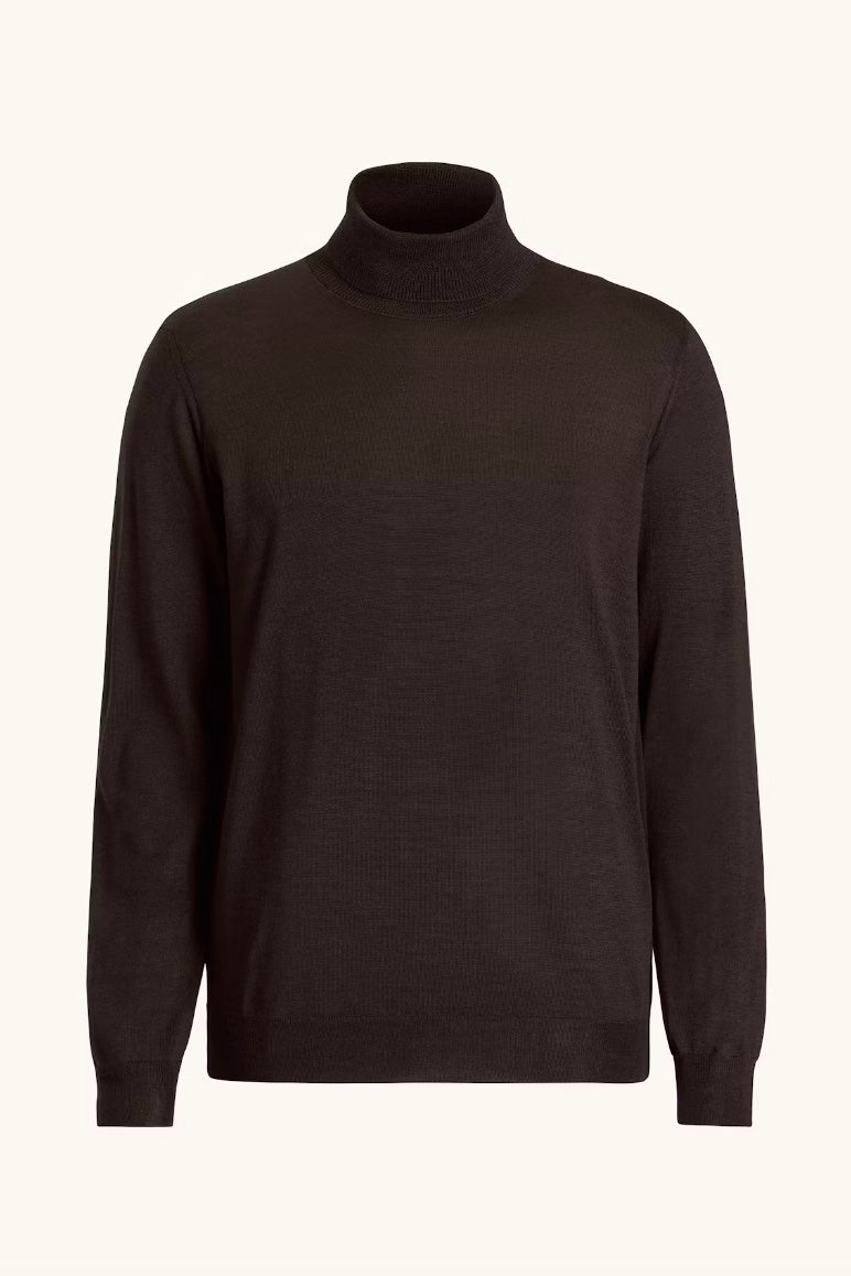 OSCAR JACOBSON Marcel Rollneck Brown Flannel - Dale