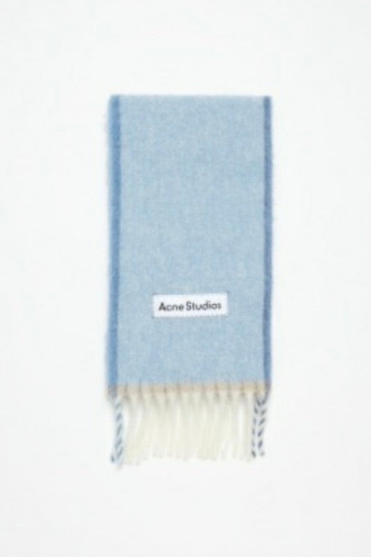 ACNE STUDIOS Wool Mohair Narrow Scarf Denim Blue - Dale