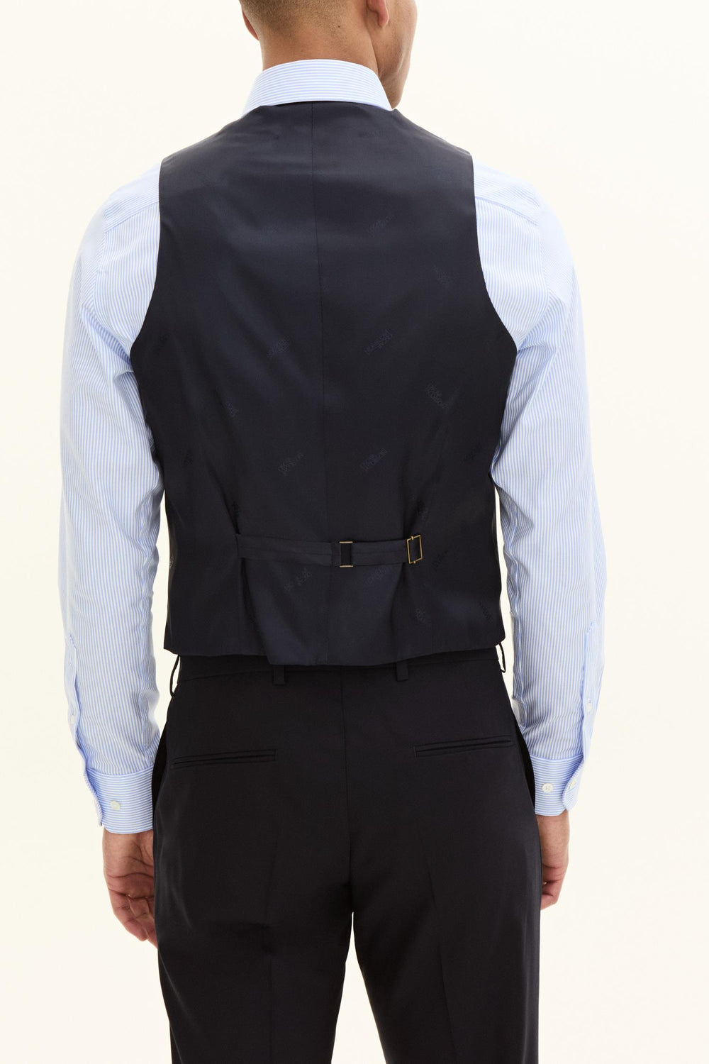 OSCAR JACOBSON CARLO S120 WAISTCOAT NAVY - Dale