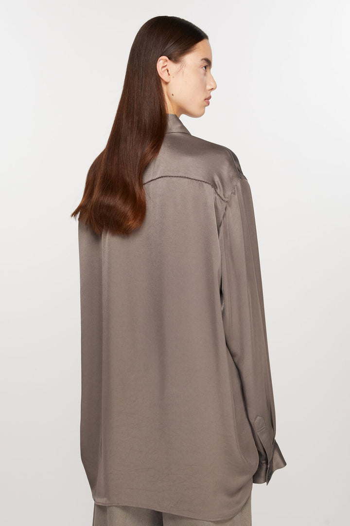 ACNE STUDIOS SATIN BUTTON-UP SHIRT - Dale