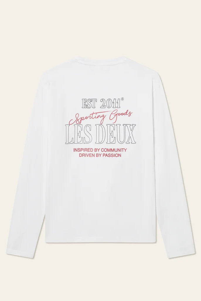 LES DEUX Allen Long Sleeve T-Shirt White - Dale