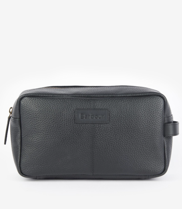 BARBOUR High Leather Washbag Black - Dale