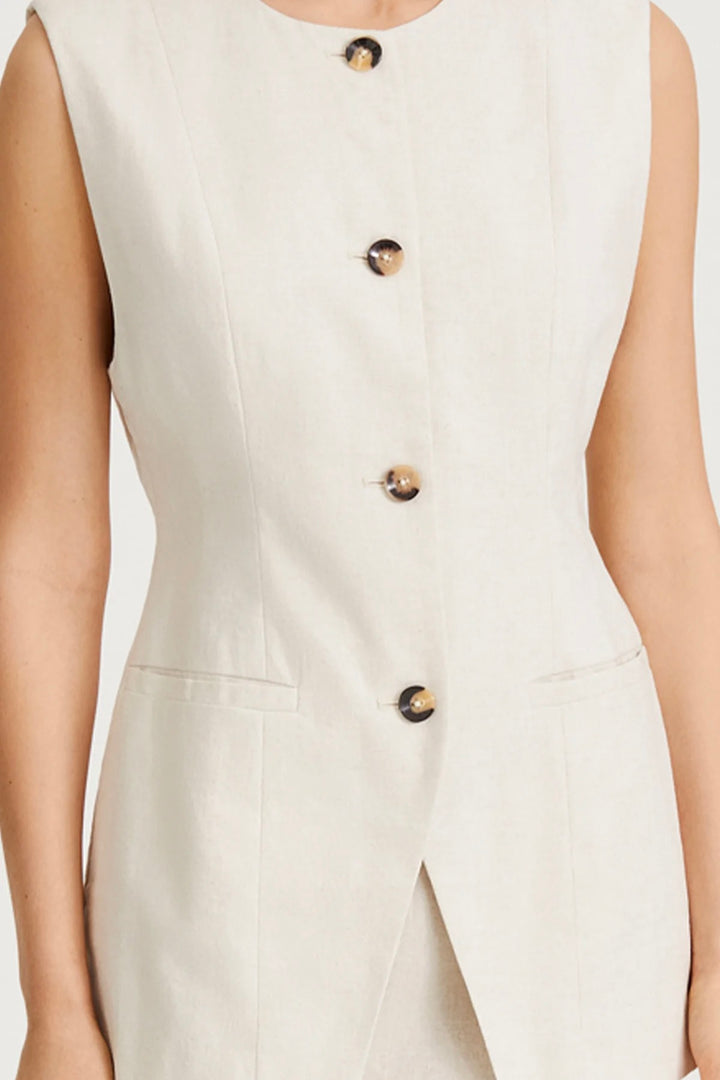 STYLEIN Sirella Vest Raw Linen - Dale