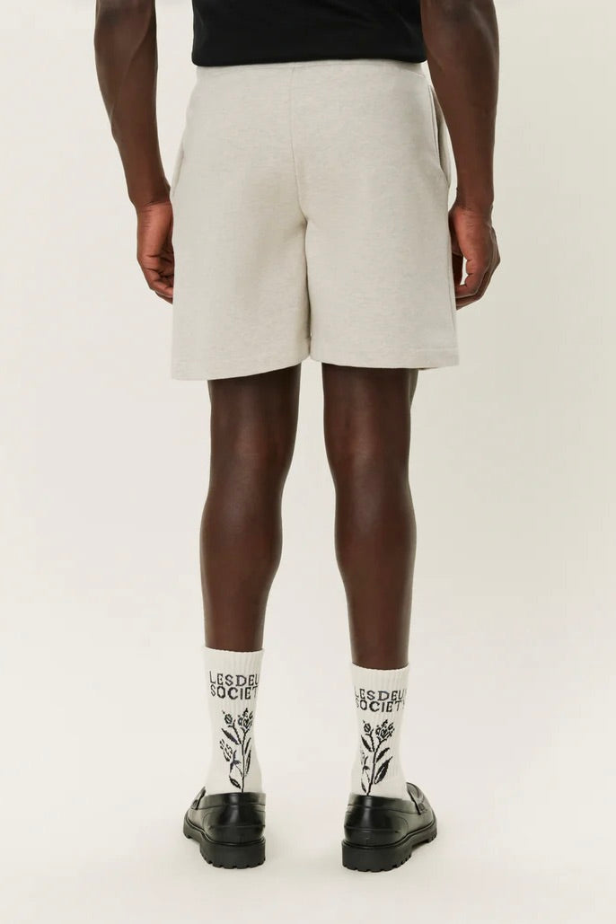 LES DEUX Dexter Sweatshorts Ivory Melange - Dale