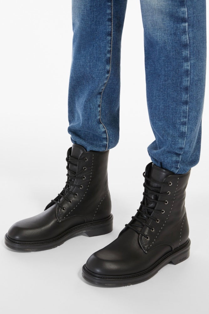 MAX MARA Leather Combat Boots - Dale