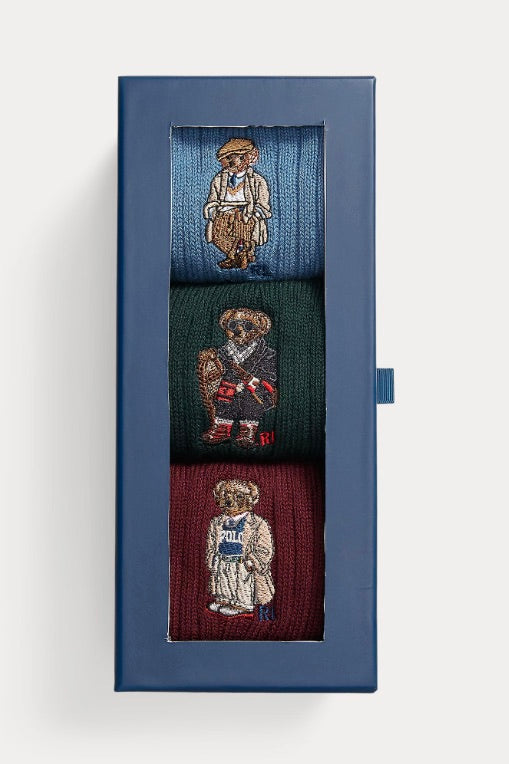 POLO RALPH LAUREN Polo Bear Crew Sock 3-Pack Gift Set - Dale