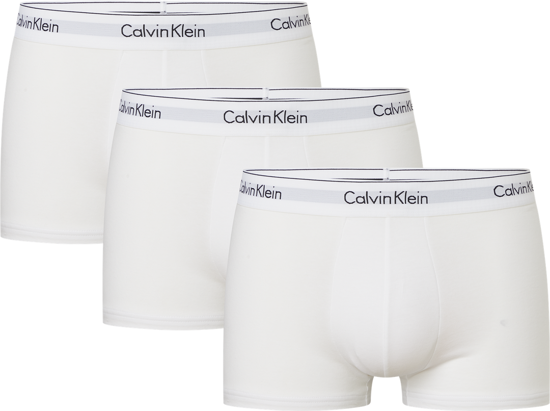 CALVIN KLEIN UNDERWEAR TRUNK 3PK WHITE - Dale