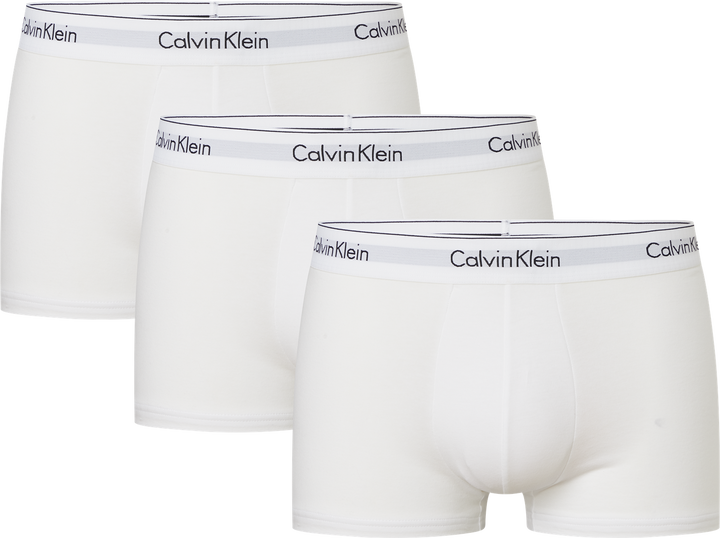 CALVIN KLEIN UNDERWEAR TRUNK 3PK WHITE - Dale