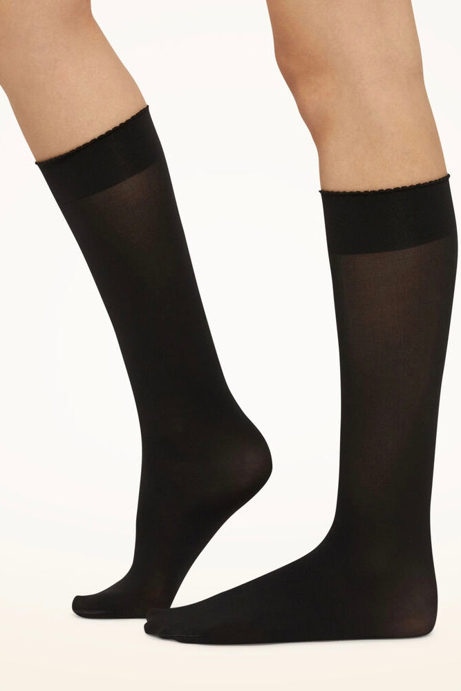 WOLFORD Velvet De Luxe 50 Knee-Highs Black - Dale