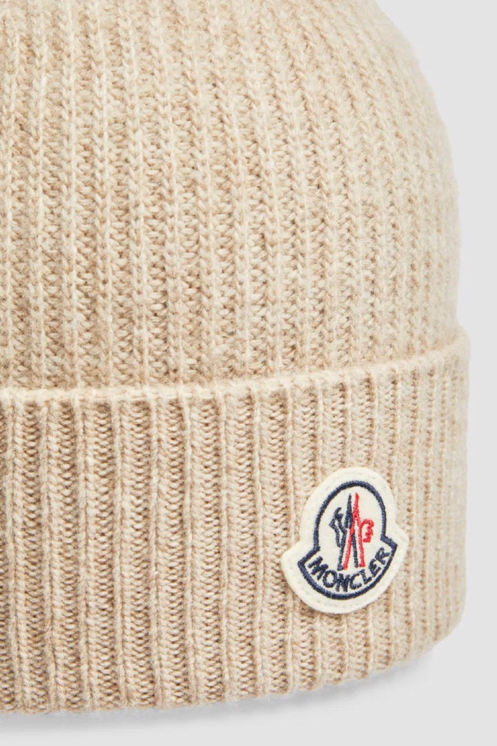 MONCLER Cashmere Blend Beanie Light Beige - Dale