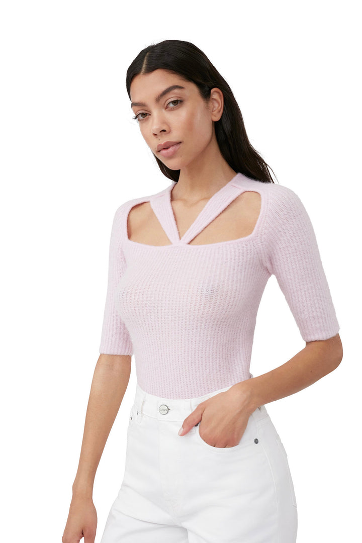 GANNI Soft Wool Cut Out Top - Dale